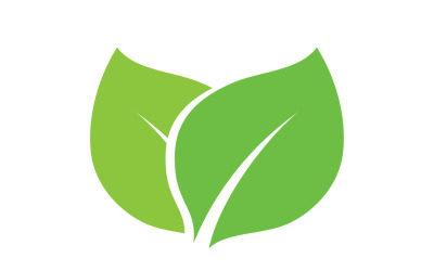 Foglia eco tè verde natura logo fresco vettore v37
