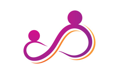 Infinity people team group logo design for company v15
