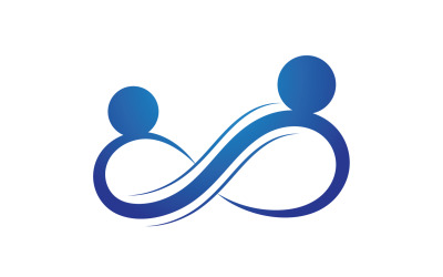 Infinity people team group logo design for company v8