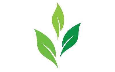 Leaf eco green tea nature fresh logo vector v24