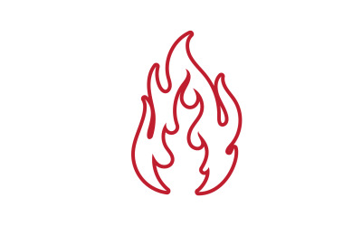 Llama fuego caliente quemar logo vector v20