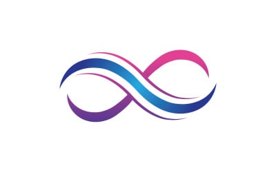 Loop design line infinity logo vector v8