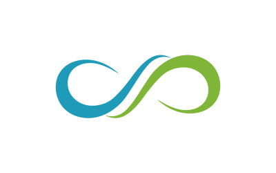 Loop diseño línea infinito logo vector v14