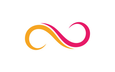Loop diseño línea infinito logo vector v15