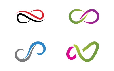 Loop diseño línea infinito logo vector v17