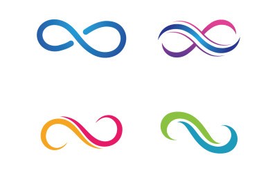 Loop diseño línea infinito logo vector v20