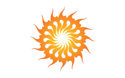 Sun Logo and symbol landscape vector v2