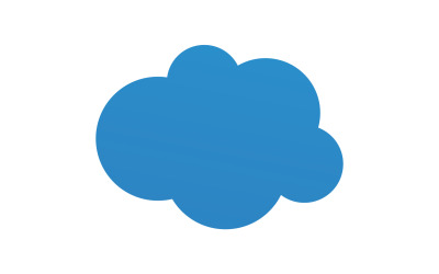 Blue cloud icon logo decoration and company design v14
