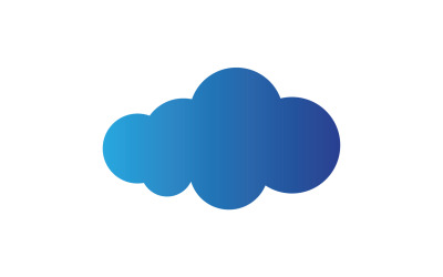 Blue cloud icon logo decoration and company design v15