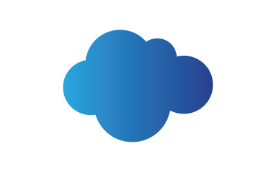 Blue cloud icon logo decoration and company design v8