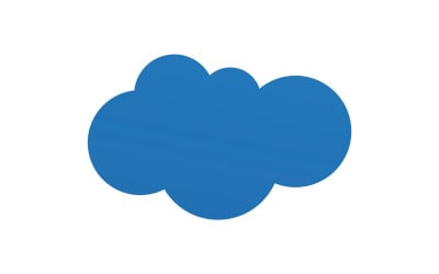 Blue cloud icon logo decoration and company design v9