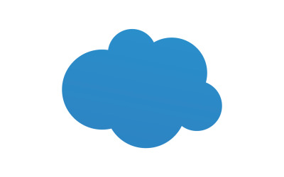Decoración de logotipo de icono de nube azul y diseño de empresa v14