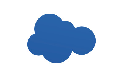 Decoración de logotipo de icono de nube azul y diseño de empresa v17