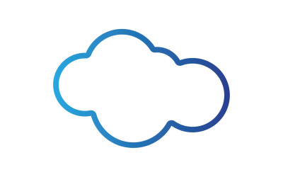 Decoración de logotipo de icono de nube azul y diseño de empresa v23