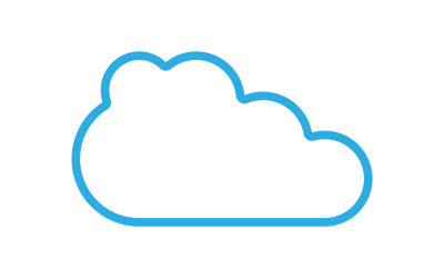 Decoración de logotipo de icono de nube azul y diseño de empresa v25