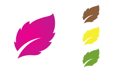 Flor hoja círculo decoración o logo naturaleza v3
