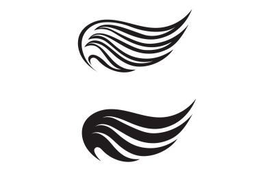 Ala uccello falco angelo disegno vettoriale per logo v2