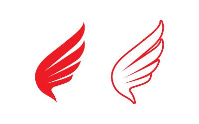 Ala uccello falco angelo disegno vettoriale per logo v31
