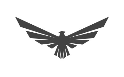 Ala uccello falco angelo disegno vettoriale per logo v3