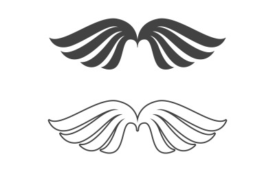 Ala uccello falco angelo disegno vettoriale per logo v6