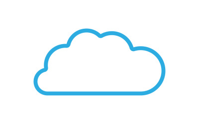 Blue cloud icon logo decoration and company design v31