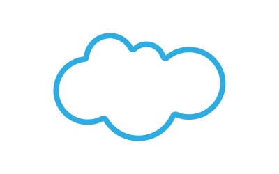 Blue cloud icon logo decoration and company design v36