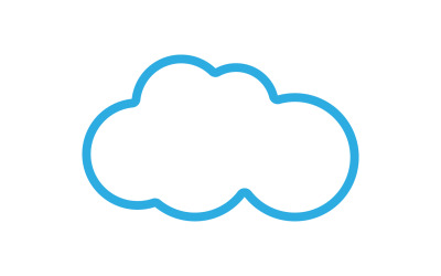 Decoración de logotipo de icono de nube azul y diseño de empresa v32