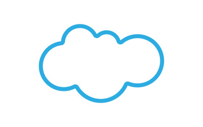Decoración de logotipo de icono de nube azul y diseño de empresa v36