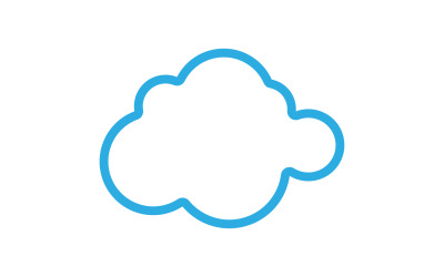 Decoración de logotipo de icono de nube azul y diseño de empresa v37