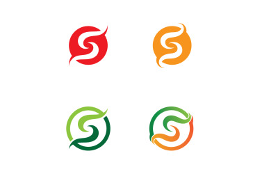 Diseño de logotipo de nombre comercial de letra s v8