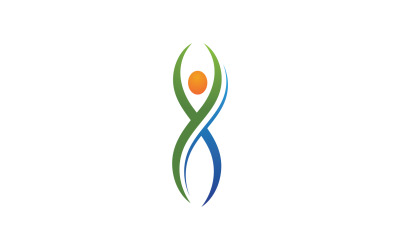 Human character health life people logo v4