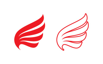 Logo v20 için kanat kuşu şahin melek vektör tasarımı