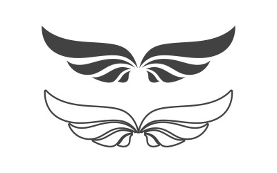 Skrzydło ptak Sokół Anioł wektor projekt dla logo v5