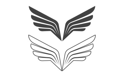 Skrzydło ptak Sokół anioł wektor projekt logo v4