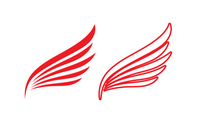 Skrzydło ptak Sokół anioł wektor wzór dla logo v25