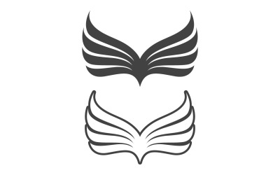 Skrzydło ptaka Sokoła anioła projekt wektora logo v12