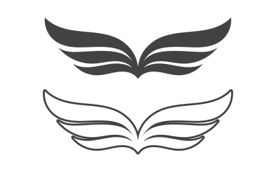 Wing bird falcon angel vektordesign för logotyp v10