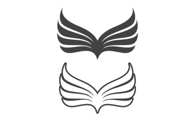 Wing bird falcon angel vector design for logo v12