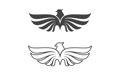 Wing bird falcon angel vektordesign för logotyp v14