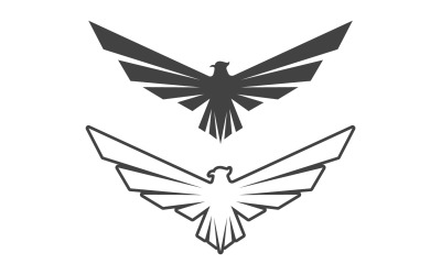 Wing bird falcon angel vektordesign för logotyp v15