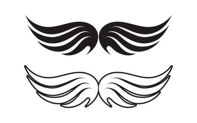 Conception de vecteur d&amp;#39;ange faucon oiseau aile pour logo v18