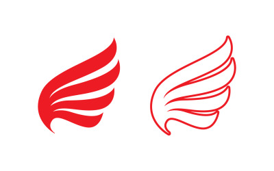 Wing bird falcon angel vector design for logo v20
