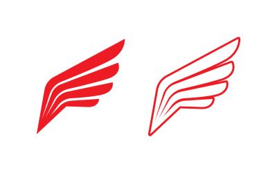 Flügel Vogel Falke Engel Vektordesign für Logo v21