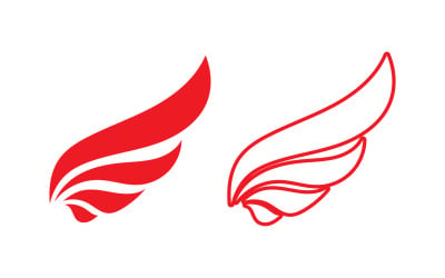 Logo v23 için kanat kuşu şahin melek vektör tasarımı
