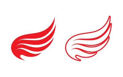 Wing bird falcon angel vektordesign för logotyp v29