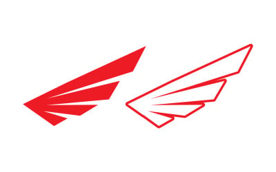 Projeto de vetor de anjo falcão de pássaro de asa para logotipo v33