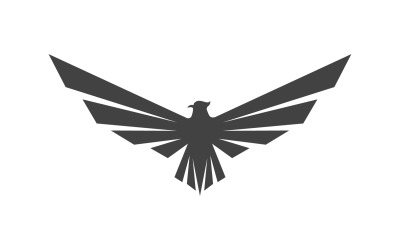 Szárnyas madár sólyom angyal vektor design logó v3