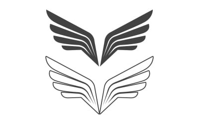Vleugel vogel valk engel vector ontwerp voor logo v4