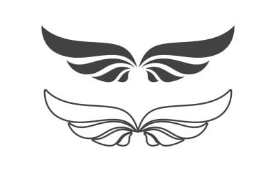 Ala uccello falco angelo disegno vettoriale per logo v5