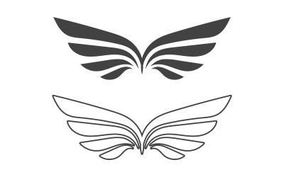 Wing bird falcon angel vektordesign för logotyp v7